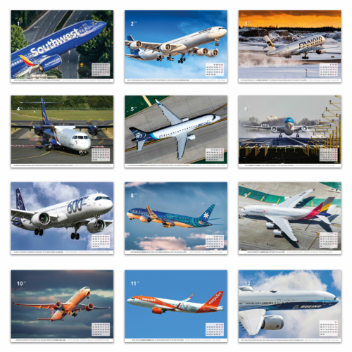Civil Aviation 2024 Flugzeugkalender Tischkalender